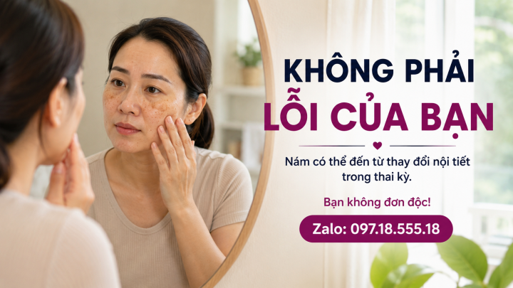 Nám trong thai kỳ không có nghĩa là bạn đã chăm da sai