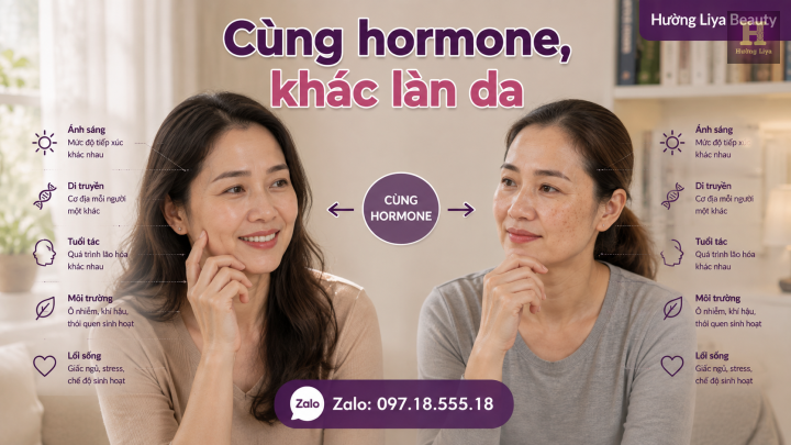 Vì sao cùng thay đổi nội tiết nhưng người bị nám, người không Vì sao cùng thay đổi nội tiết nhưng người bị nám, người không