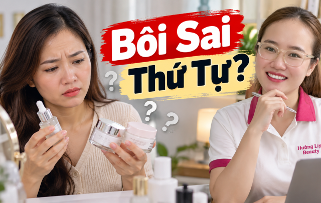 Bôi kem trị nám trước hay sau serum, rồi đến kem dưỡng