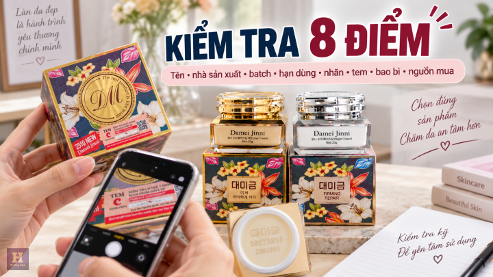 Kem DemejineDamei Jinni chính hãng cần kiểm tra gì