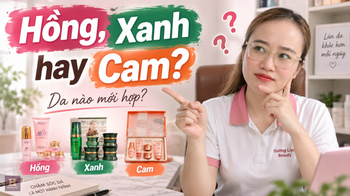 Kem Hoàng Cung có tốt không Hồng, Xanh, Cam hợp da nào