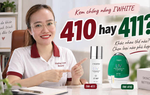 Kem chống nắng IWHITE có mấy loại IW-411 và IW-410 khác gì