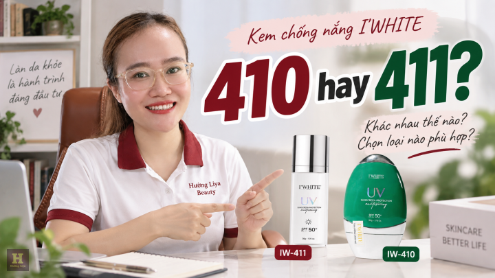 Kem chống nắng IWHITE có mấy loại IW-411 và IW-410 khác gì