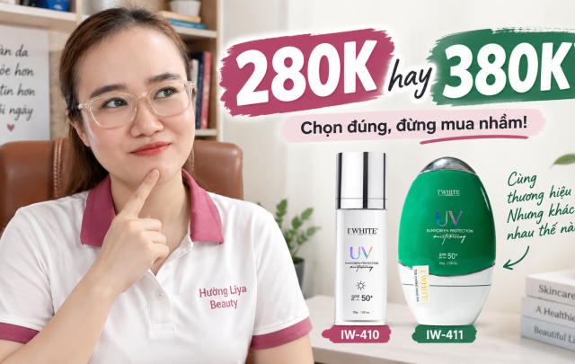 Kem chống nắng IWHITE giá bao nhiêu Chọn IW-410 hay IW-411