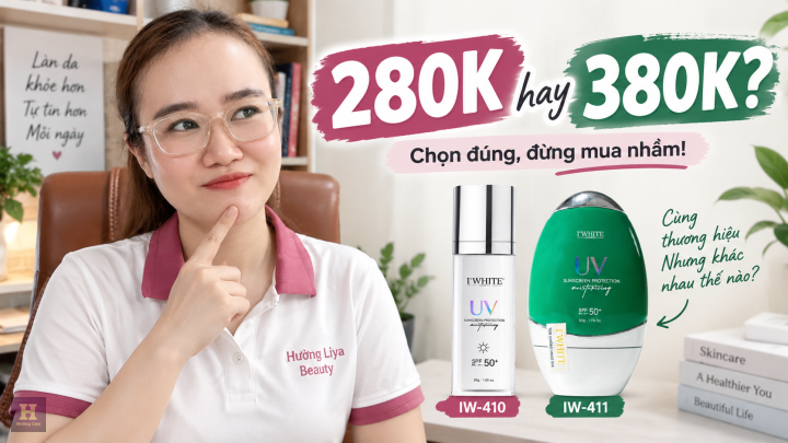 Kem chống nắng IWHITE giá bao nhiêu Chọn IW-410 hay IW-411