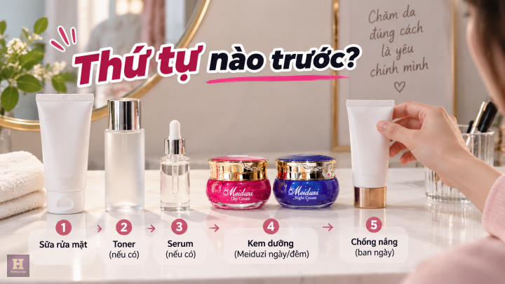 Meiduzi dùng theo thứ tự nào Meiduzi dùng theo thứ tự nào
