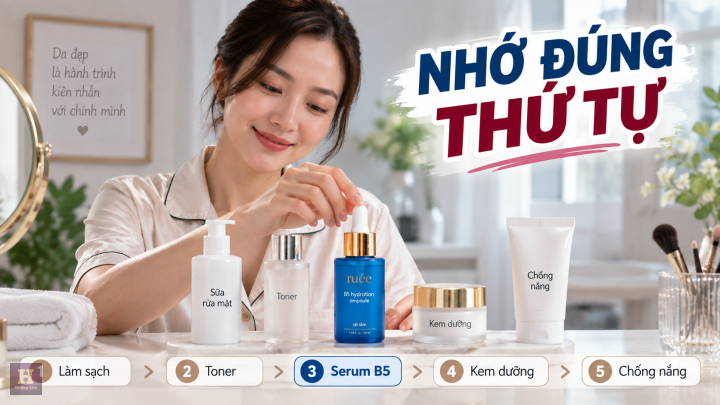 Thứ tự dùng B5 RUEE trong routine Thứ tự dùng B5 RUEE trong routine