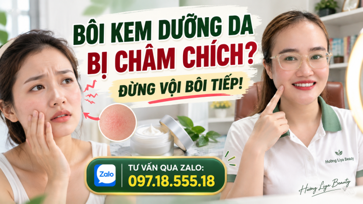 Bôi kem dưỡng da bị châm chích
