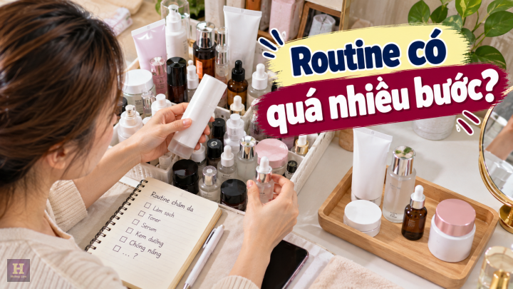 Routine chăm da quá nhiều bước Routine chăm da quá nhiều bước