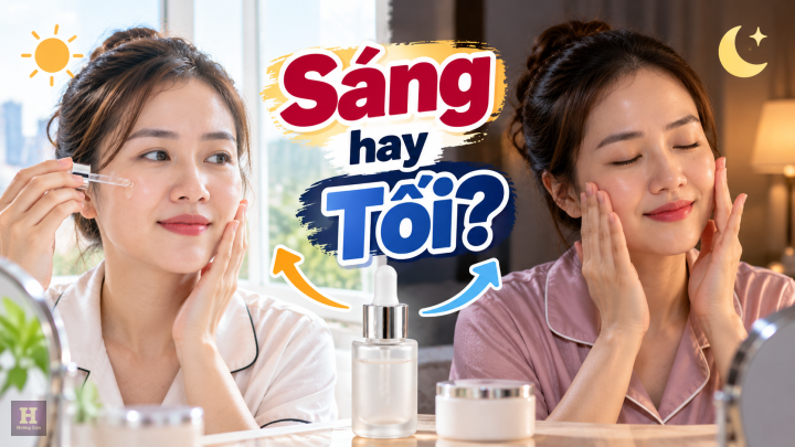 Serum dùng buổi sáng và buổi tối có gì khác nhau?