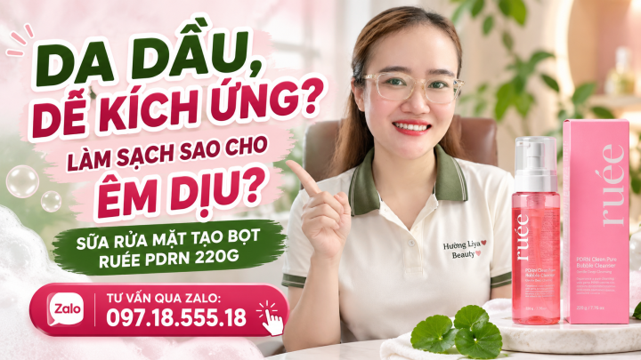 Sữa rửa mặt tạo bọt dịu nhẹ
