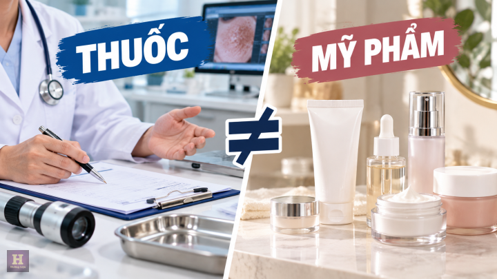 Thuốc ≠ Mỹ phẩm